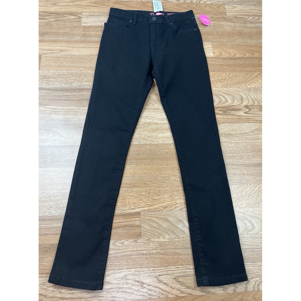 Place Super‎ Skinny Black Jeans Girls Size 12 Slim NEW Adjustable Waist